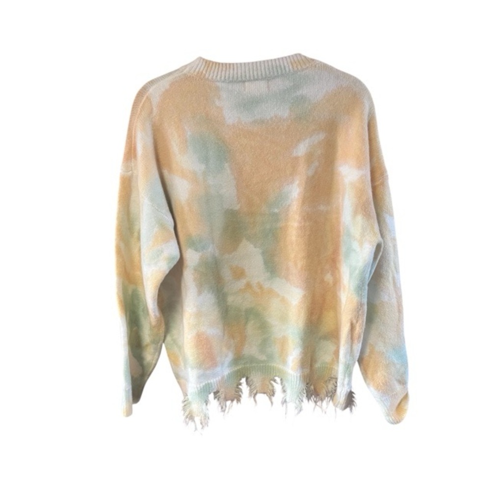 POL Tie-Dye Distressed Hem Oversized Sweater - Picture 2 of 4
